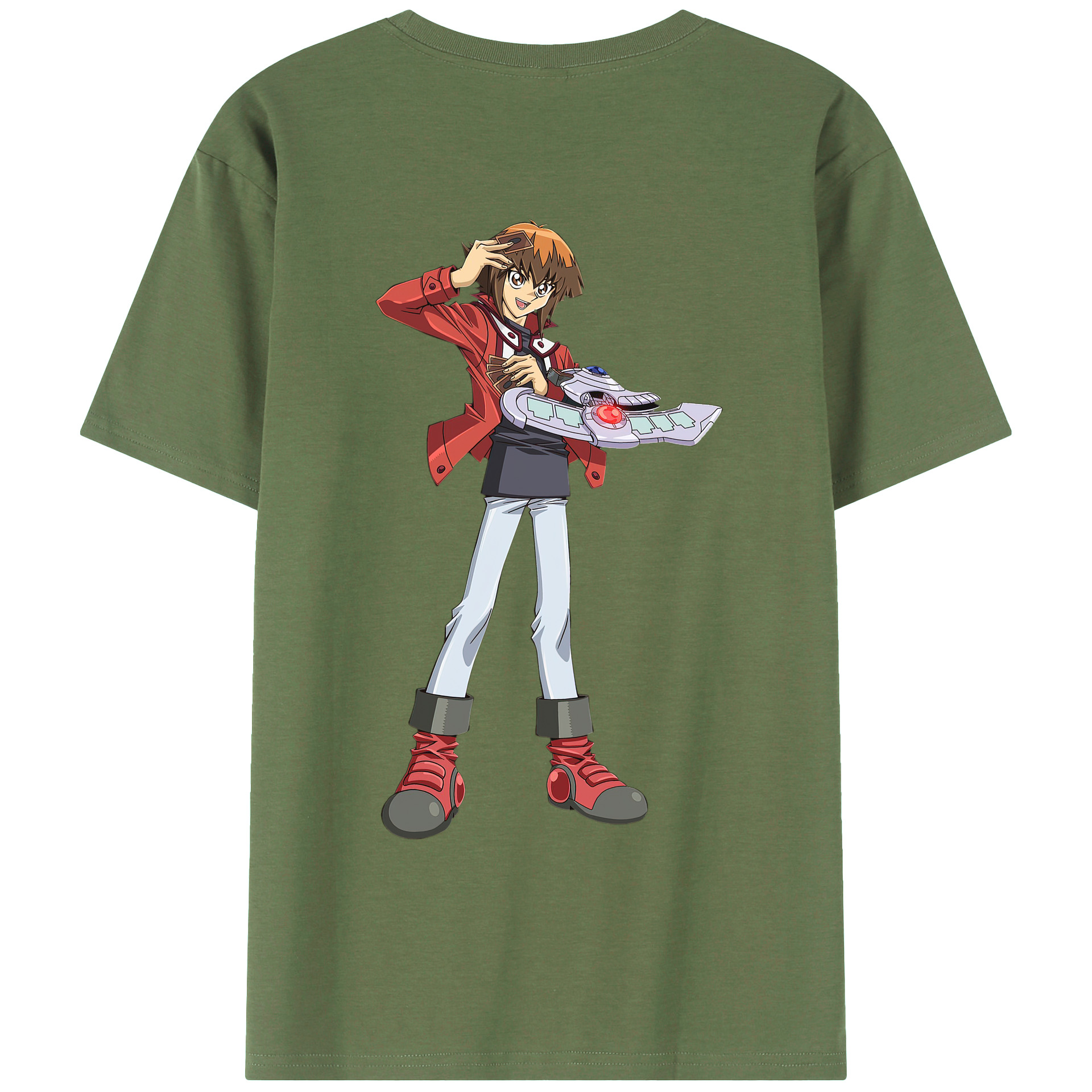 （画像用） 遊☆戯☆王 Yu-Gi-Oh! 綿100％ メンズ半袖Tシャツ（バックプリント） 通気性
